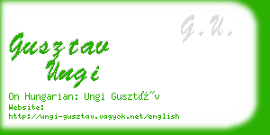 gusztav ungi business card